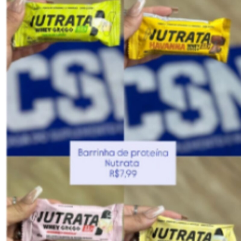 Barrinha de Proteína Whey Grego — Nutrata na CSN Rocinha